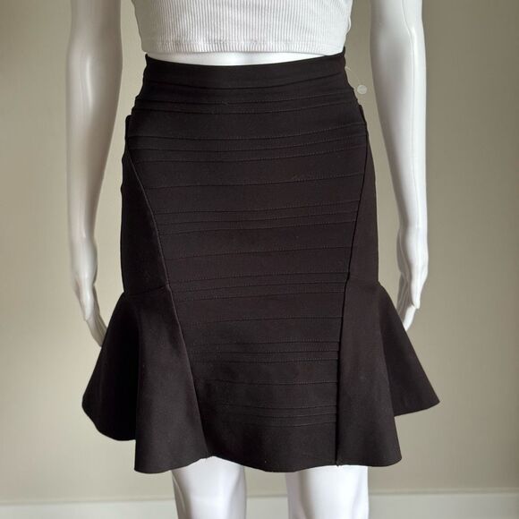MAJE Stretched Waist Flared Hem Skirt - Picture 1 of 8